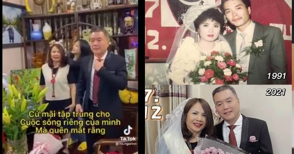 Bố mẹ trung niên vỡ òa hạnh phúc khi con cái bí mật tổ chức kỷ niệm 30 năm ngày cưới
