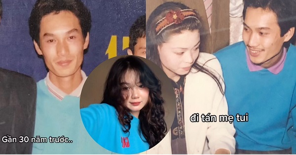 Gái xinh 10X diện lại chiếc áo bố mặc đi tán mẹ gần 30 năm trước nhưng vẫn còn mới toanh