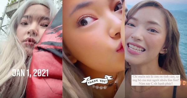 Châu Bùi đón năm mới bằng loạt ôm hôn một người giấu mặt, Binz lại được réo tên