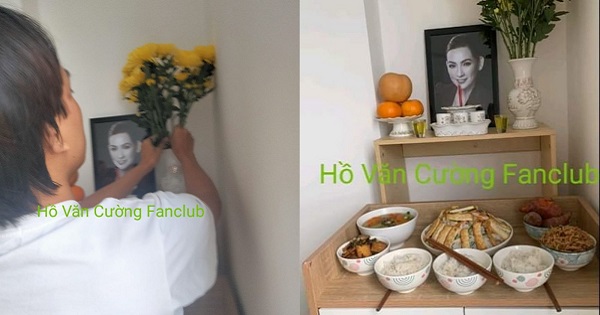 Hồ Văn Cường lập bàn thờ Phi Nhung tại nhà riêng, tự tay cắm hoa, luộc khoai dâng mẹ nuôi quá cố 