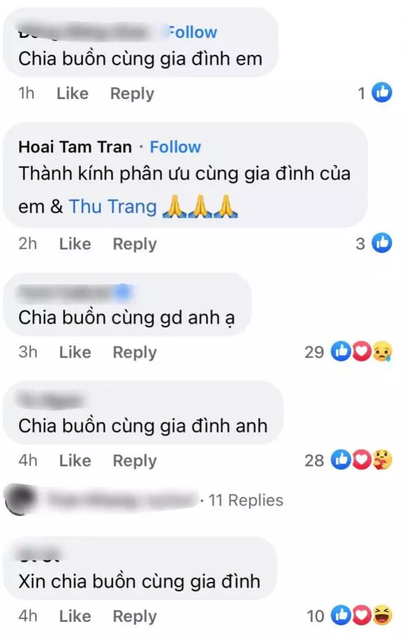 Mẹ ruột “hoa hậu hài” Thu Trang qua đời, dàn sao Việt đồng loạt gửi lời chia buồn - Ảnh 4
