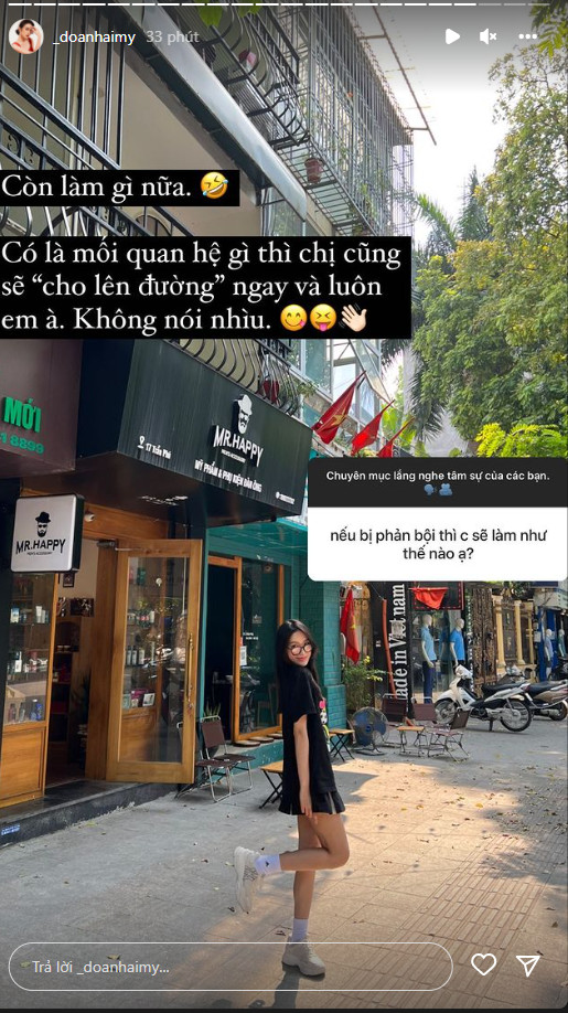 Doãn Hải My nhắc nhẹ Đoàn Văn Hậu, nếu bị phản bội là 