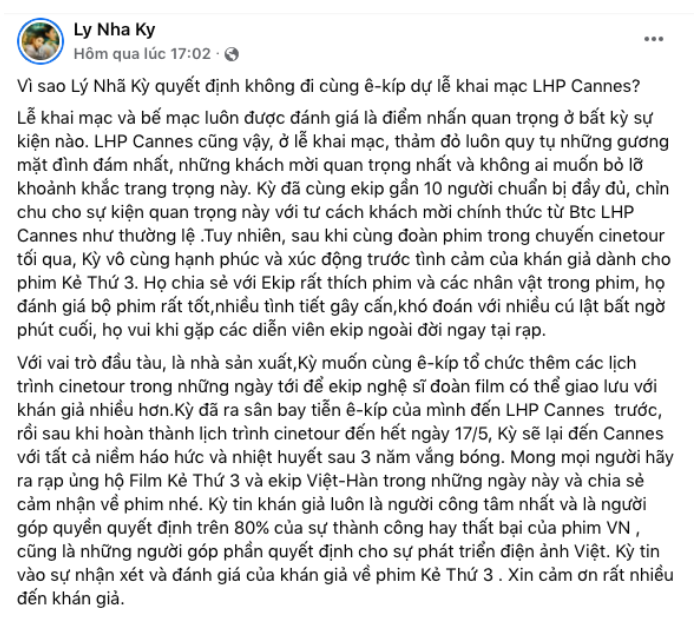 Lý Nhã Kỳ hủy bỏ kế hoạch dự khai mạc Cannes dù đã đầu tư gần 50 tỷ đồng- Ảnh 1