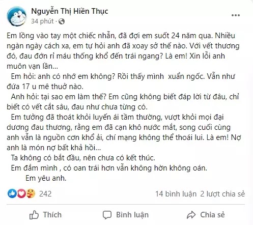 Hiền Thục được cầu hôn ở tuổi 41: Em đeo lên tay chiếc nhẫn đã đợi e suốt 24 năm?  - Ảnh 4