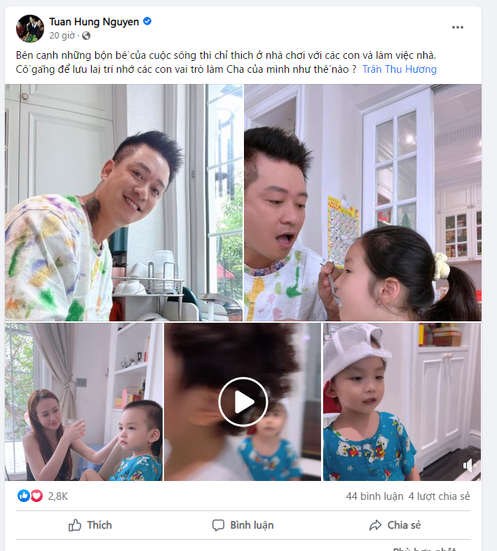 Tuấn Hưng tuổi U50 chỉ thích ở nhà chơi với con, phụ vợ rửa bát - Ảnh 2