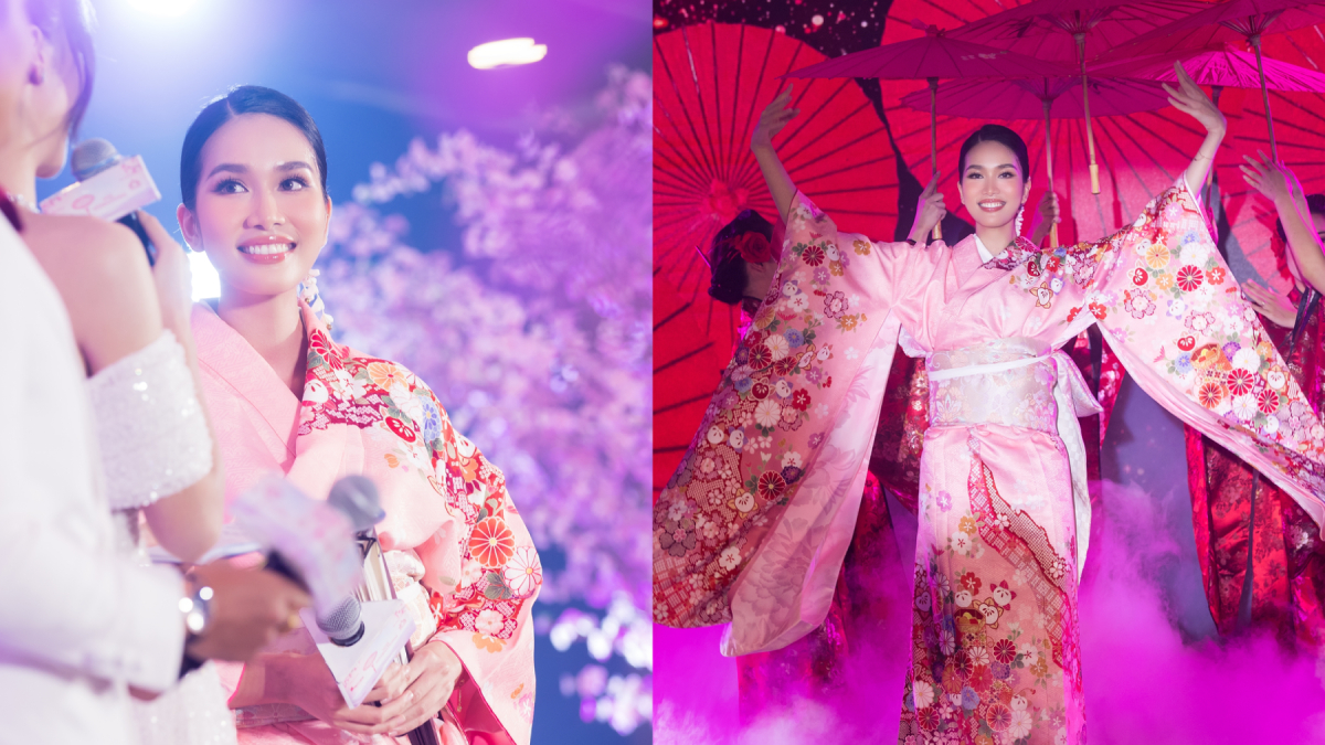 Phương Anh diện Kimono nhảy múa, được Giám đốc Truyền thông MI khen hết lời