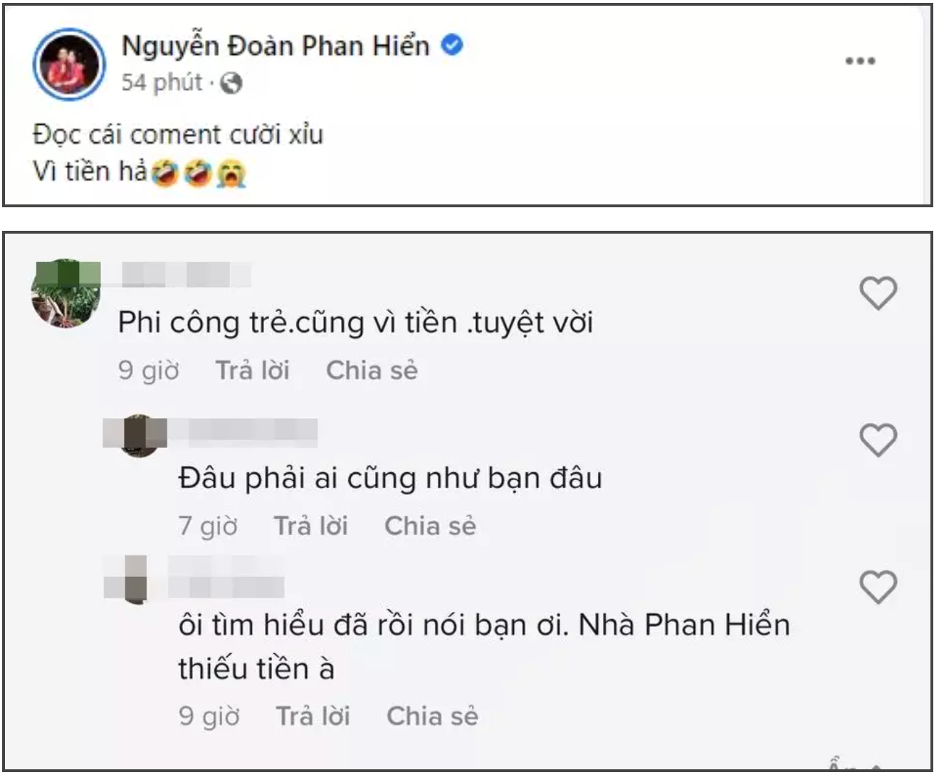 Phan Hiển ra mặt khi anti-fan mỉa mai yêu Khánh Thi vì tiền - Ảnh 5