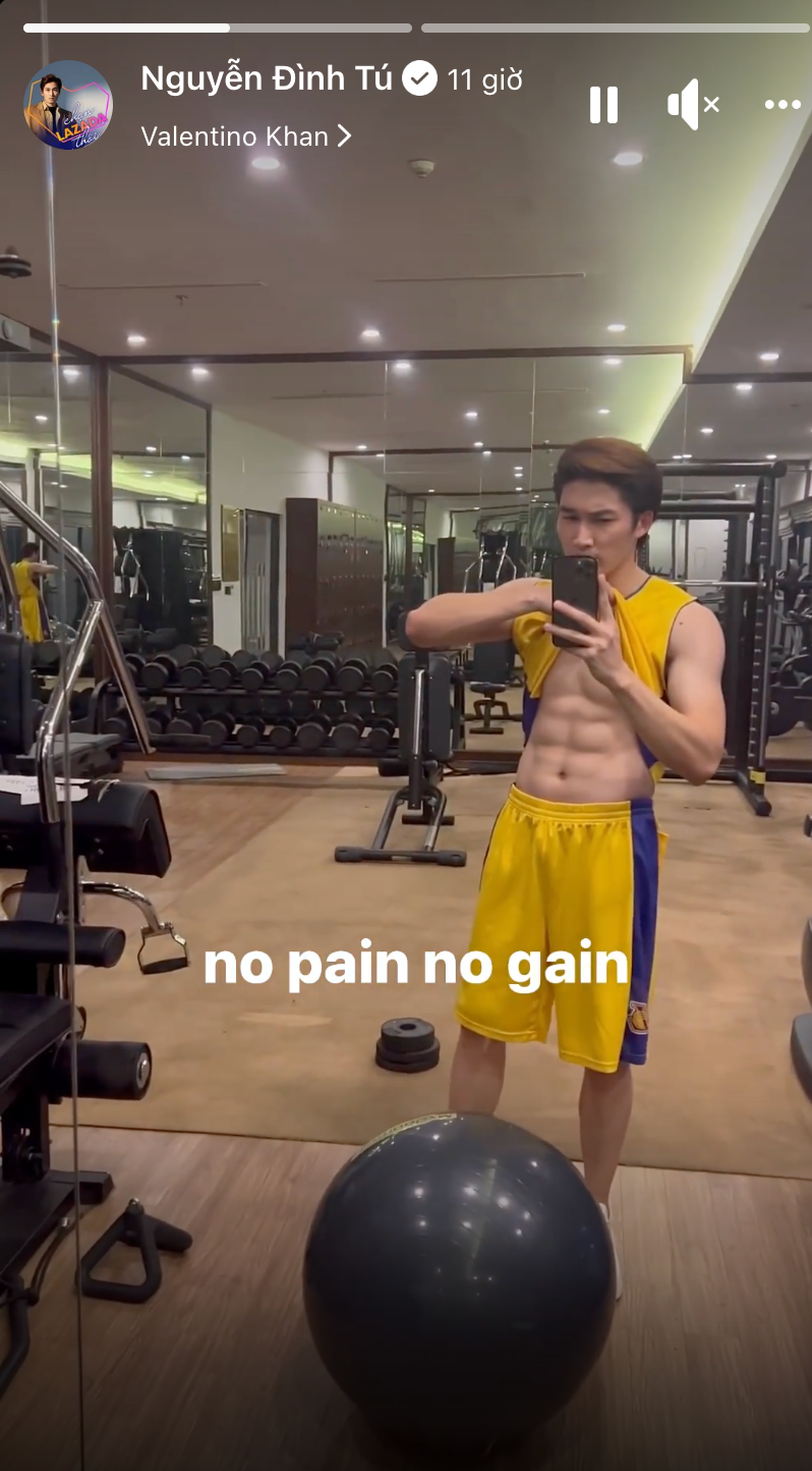 Lóa mắt với màn khoe cơ bụng 8 múi cuồn cuộn của Đình Tú - Ảnh 6