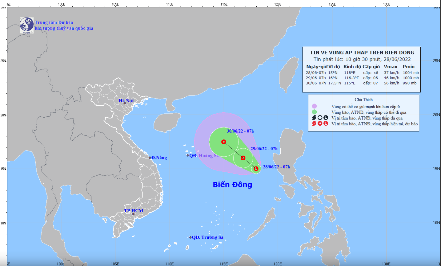 Dự báo thời tiết 3 ngày tới: Áp thấp trên biển mạnh lên thành bão, đất liền có mưa - Ảnh 2