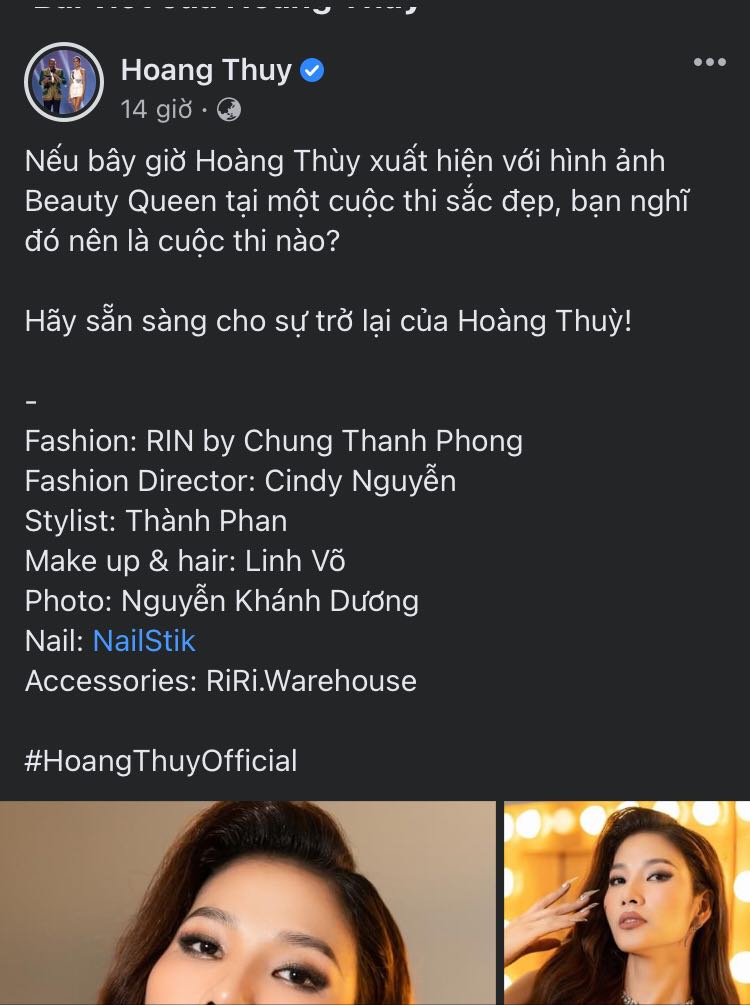 Hoàng Thùy thông báo sẽ trở lại làm Beauty Queen tại một cuộc thi sắc đẹp? - Ảnh 1