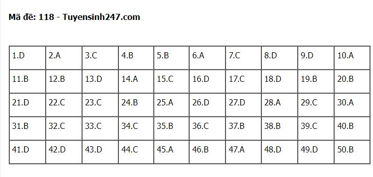 Gợi ý đáp án đề thi môn Toán thi tốt nghiệp THPT 2022 tất cả các mã đề  - Ảnh 1