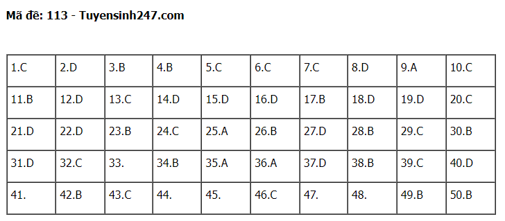 Gợi ý đáp án đề thi môn Toán thi tốt nghiệp THPT 2022 tất cả các mã đề  - Ảnh 1