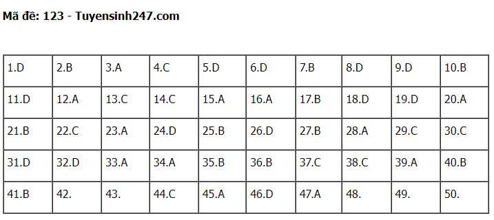 Gợi ý đáp án đề thi môn Toán thi tốt nghiệp THPT 2022 tất cả các mã đề  - Ảnh 1