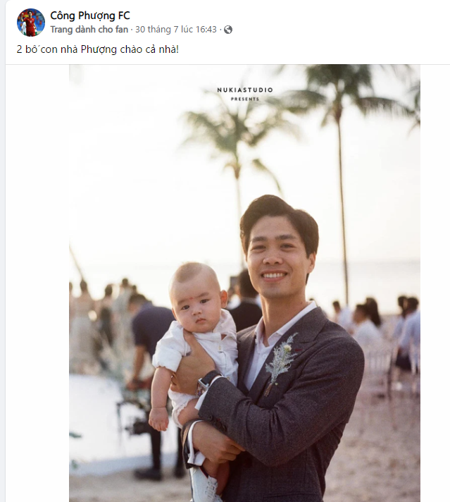 Thực hư hình ảnh Công Phượng bế con trai khiến MXH dậy sóng - Ảnh 1