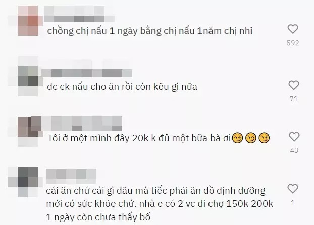 Cô gái nấu cơm 5k trên Tiktok giận chồng vì nấu bữa cơm 20k vì quá phí- Ảnh 1