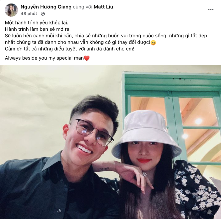 Những câu nói ngọt ngào Matt Liu từng dành cho Hương Giang khi yêu- Ảnh 1