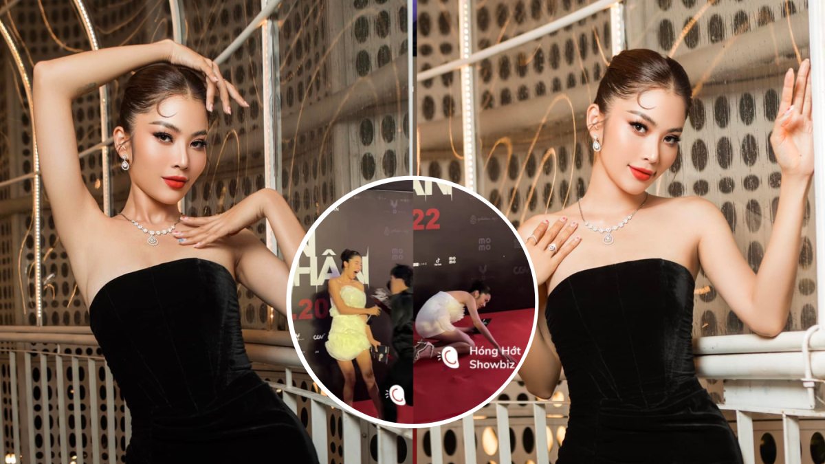 Lệ Nam ngã sõng soài trên thảm đỏ vì bị người ông lạ mặt hù doạ ma