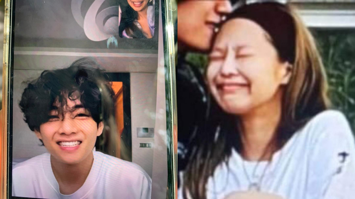 Jennie và V lộ thêm ảnh facetime, hôn trán và nắm tay tình tứ