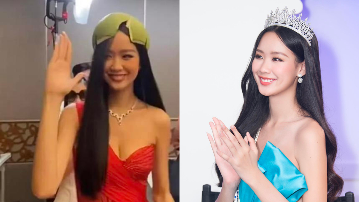 Á hậu Bảo Ngọc đội vương miện 0 đồng cầm quyền trượng tự chế catwalk thần sầu 