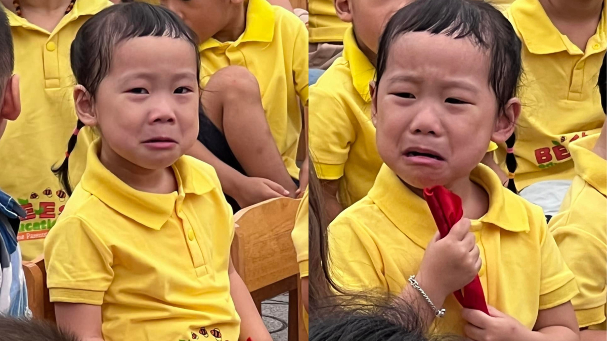 Khai giảng của các bé mẫu giáo: Dù mếu máo khóc vẫn không quên múa, đập tay với cô giáo