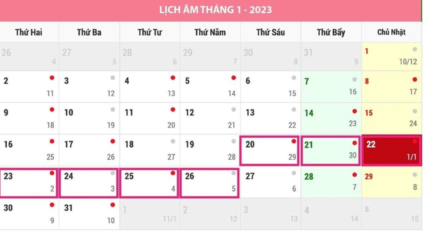 Tết Nguyên Đán 2023 được nghỉ 7 ngày?- Ảnh 1