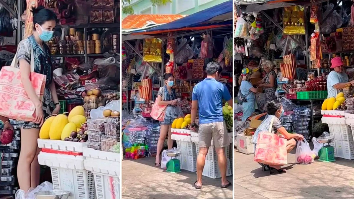 Hoa hậu Phương Khánh đi chợ như “mẹ bỉm” giữa tin đồn sinh con cho đại gia- Ảnh 1