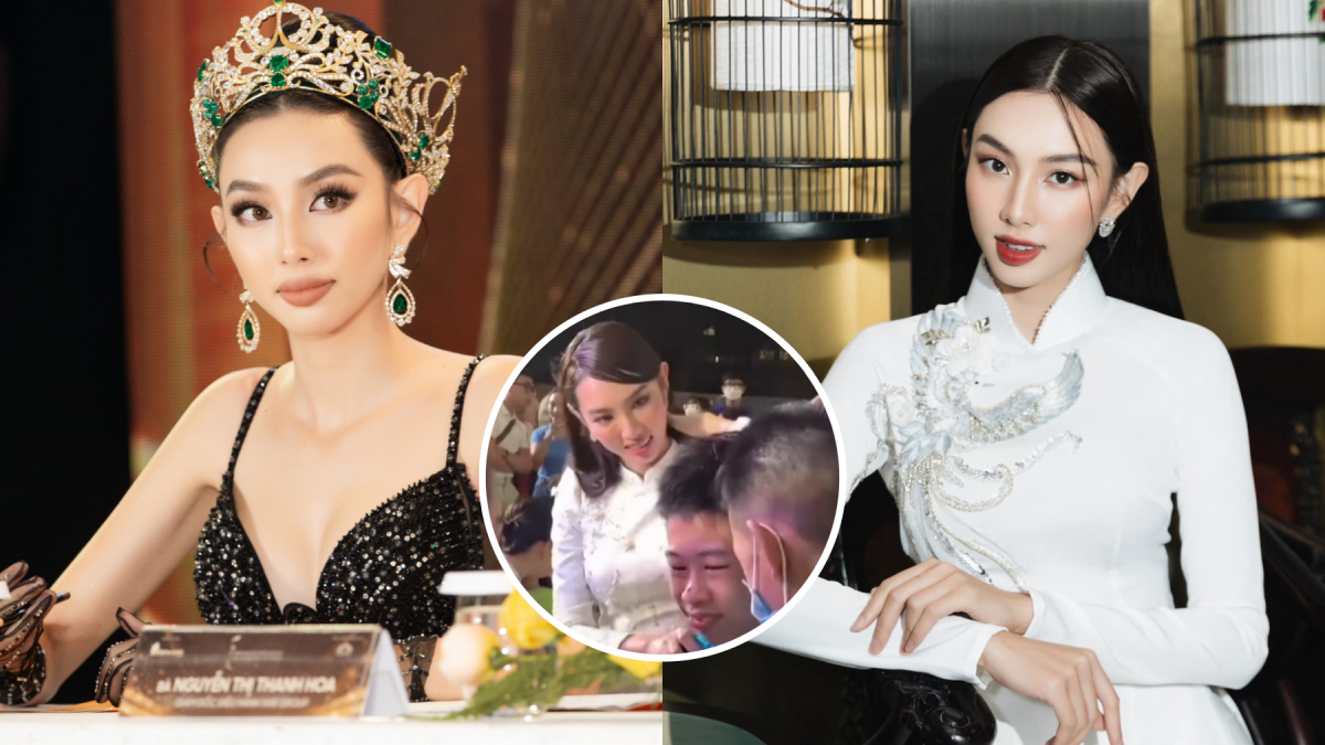 Hoa hậu Thùy Tiên hớt hải tìm bố cho em nhỏ bị lạc, ôm bên cạnh không rời