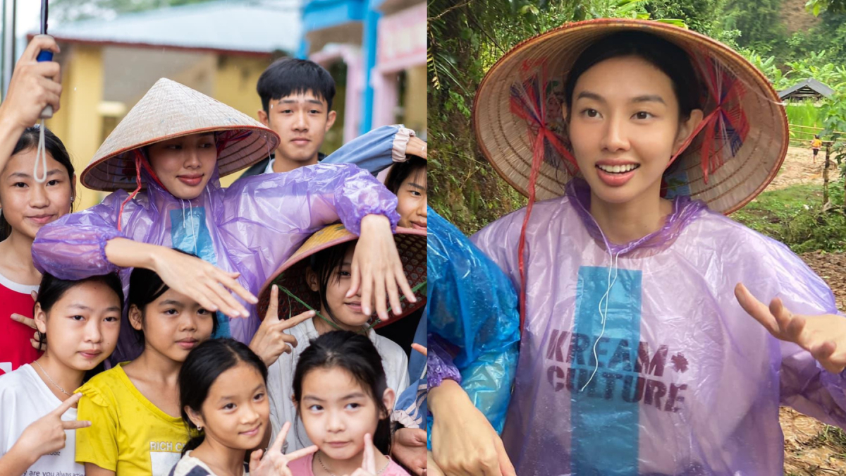 Thùy Tiên mặc áo mưa giấy lội bùn đi từ thiện ở Sơn La hậu được giải oan vụ "bán hoa" 360 triệu