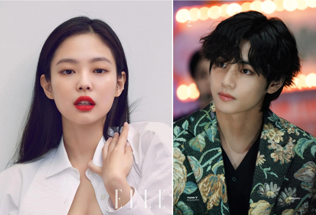 Ảnh hôn trán Jennie (BLACK PINK) lộ toàn diện toàn thân, chàng trai rất giống V (BTS)- Ảnh 1