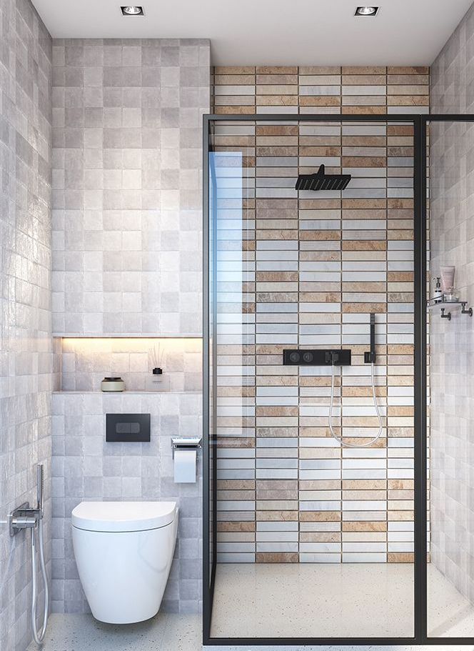 Thiết kế phòng tắm phong cách Scandinavian đơn giản nhưng vẫn có thể thu hút người nhìn.