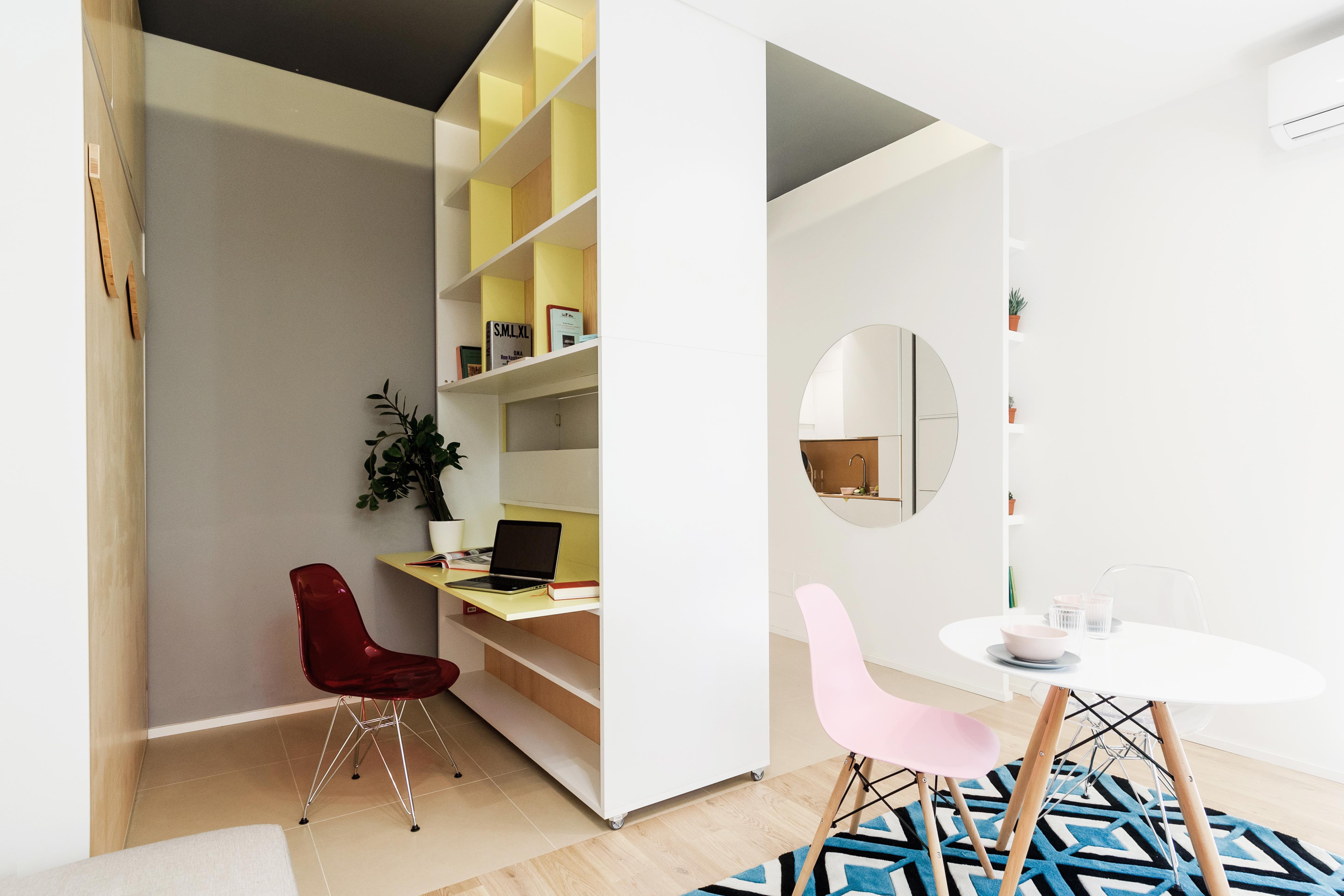 Căn hộ 29,5m² rộng hơn diện tích thực với bức tường có khả năng... xê dịch