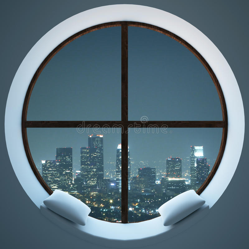 Một khung cửa sổ tròn cực kỳ đơn giản, không có những chi tiết cầu kỳ nhưng lại khiến bao người ao ước bởi view nhìn ra thành phố về đêm từ trên cao với những tòa cao ốc lấp lánh ánh đèn hoa lệ.