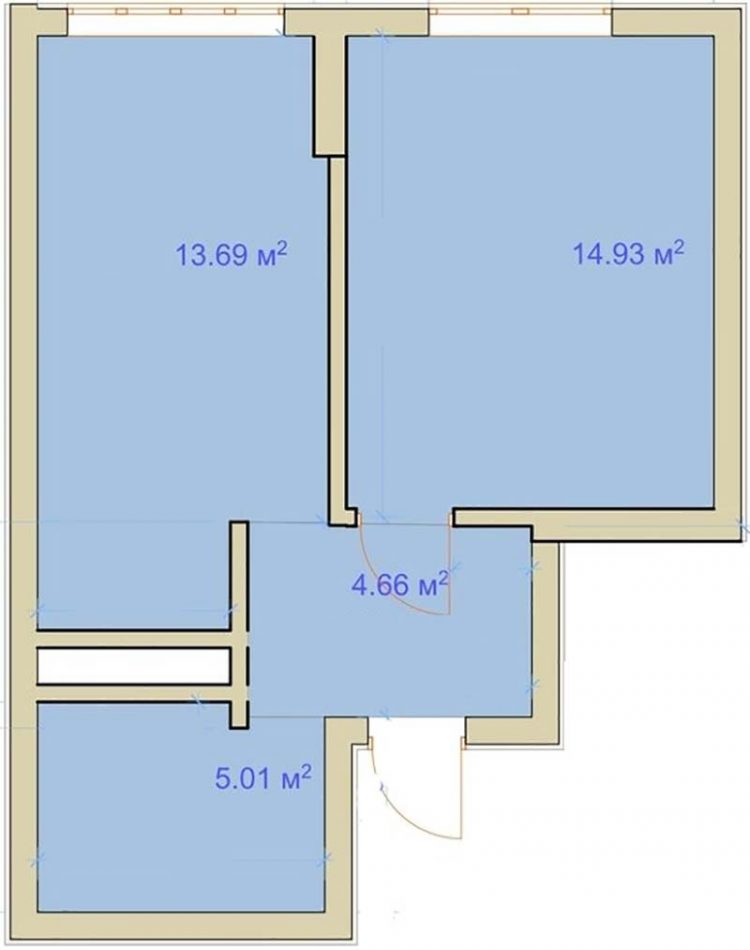 Sơ đồ thiết kế căn hộ 38 mét vuông của cặp vợ chồng trẻ.