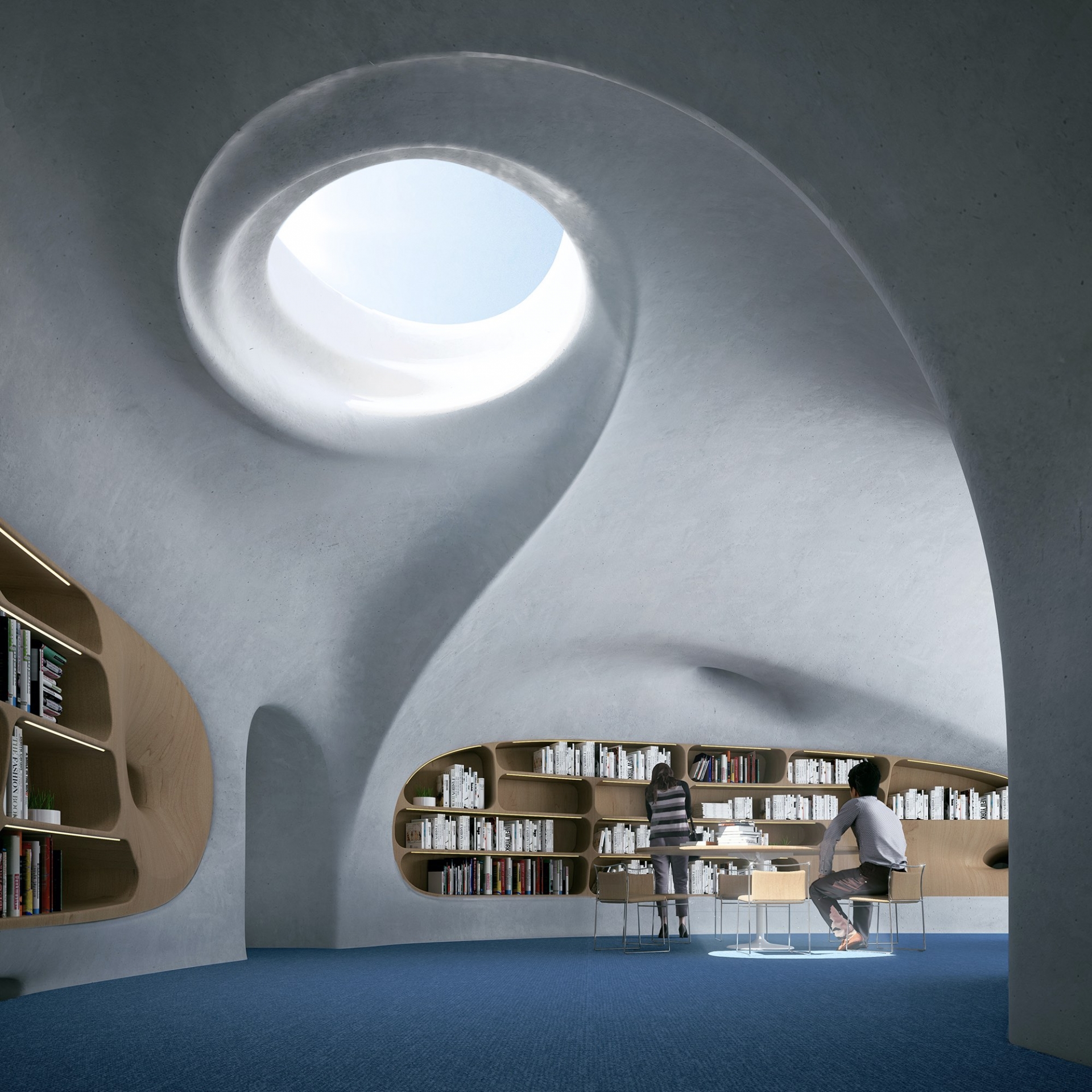 Thư viện Wormhole, công trình kiến trúc gợi nhớ về “lỗ hổng vượt thời gian” - Ảnh 9
