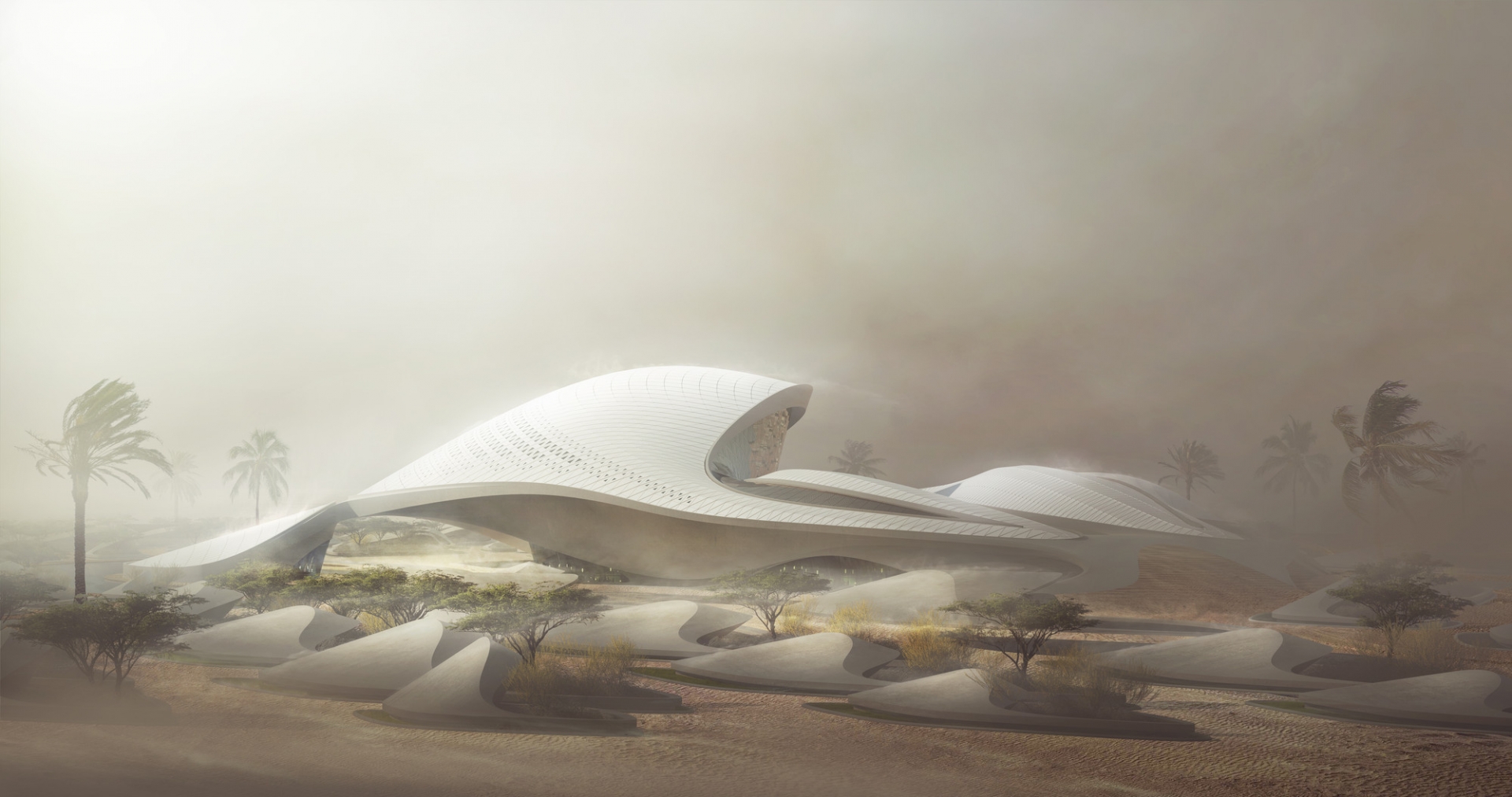 Tòa nhà tuyệt đẹp lấy cảm hứng từ cồn cát rực rỡ trong nắng sa mạc Trung Đông - Ảnh 3