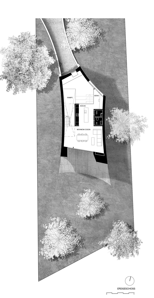 Phương án thiết kế Casa Curved, ngôi nhà gỗ tại Thụy Sỹ do các kiến trúc sư của Daluz Gonzalez Architekten cung cấp.