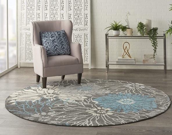 Thảm tròn, món phụ kiện cứ tưởng "nhạt" nhưng đặt vào nhà mới thấy cá tính