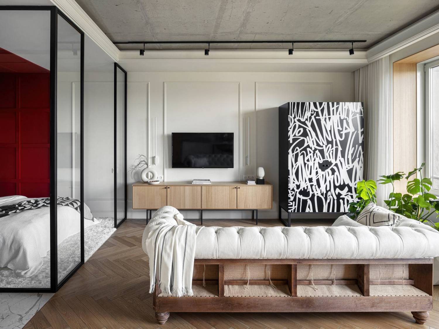 Căn hộ 44m² rộng rãi, thoáng mát với phong cách cổ điển kết hợp hiện đại