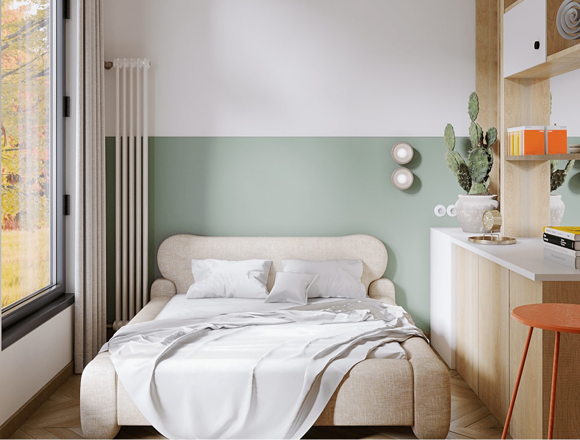 Căn hộ 28m² nổi bật với thiết kế "mỗi phòng một màu" rất đáng để học hỏi