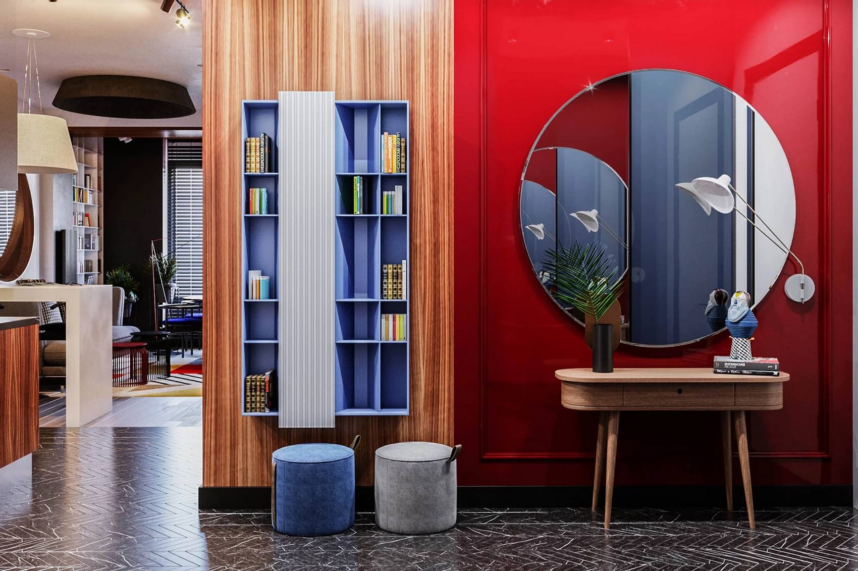 Căn hộ hiện đại và nổi bật nhờ chọn màu rực rỡ của chàng độc thân vui tính