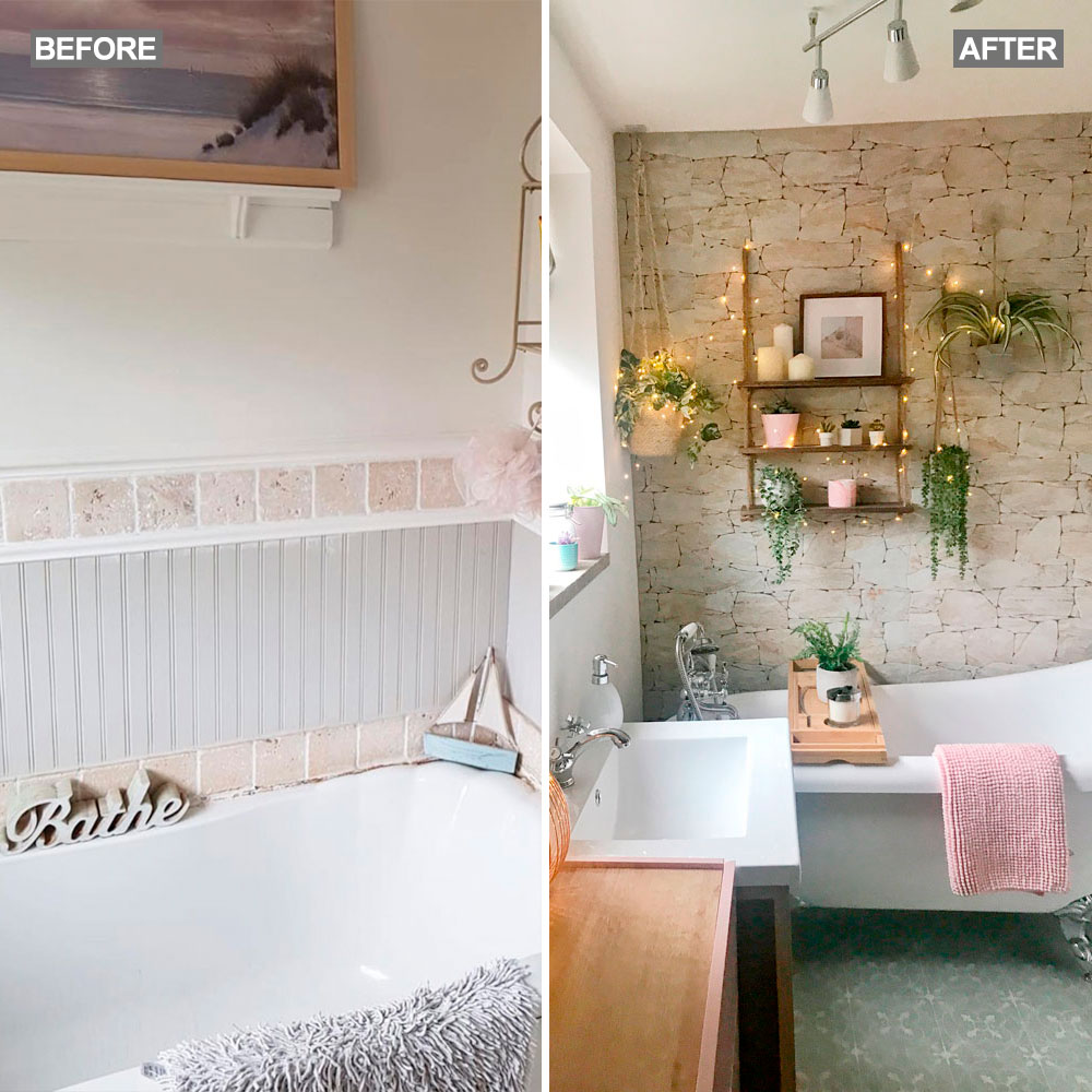 Khi nhìn sang tấm hình bên phải, cảm giác của bạn đã thay đổi hoàn toàn so với phòng tắm khi chưa cải tạo đúng không nào?