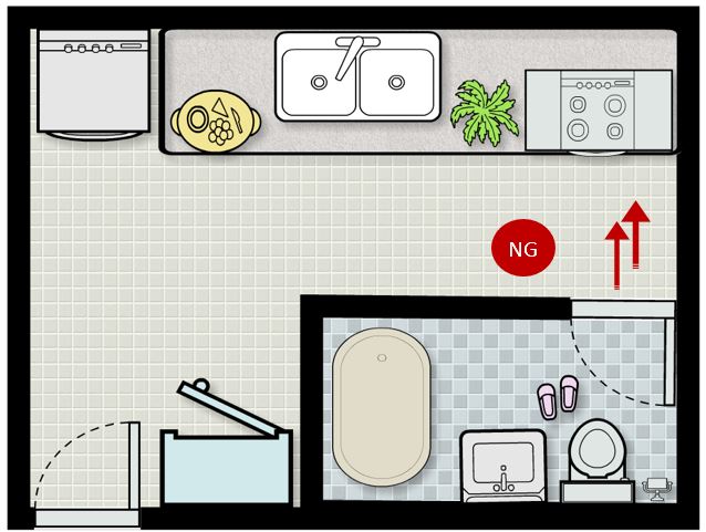 Phòng bếp đối diện cửa phòng tắm: Làm thế nào để hóa giải thế xấu phong thủy này?