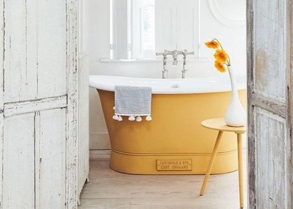 Những ý tưởng sử dụng màu vàng để trang trí phòng tắm thêm ấm áp và nổi bật