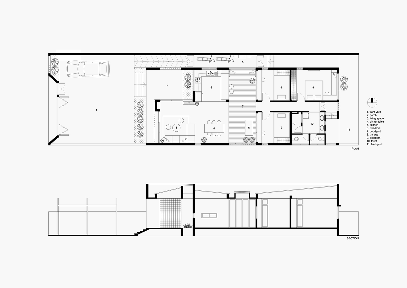 Sơ đồ thiết kế công trình Small House 02 do nhóm thiết kế cung cấp.