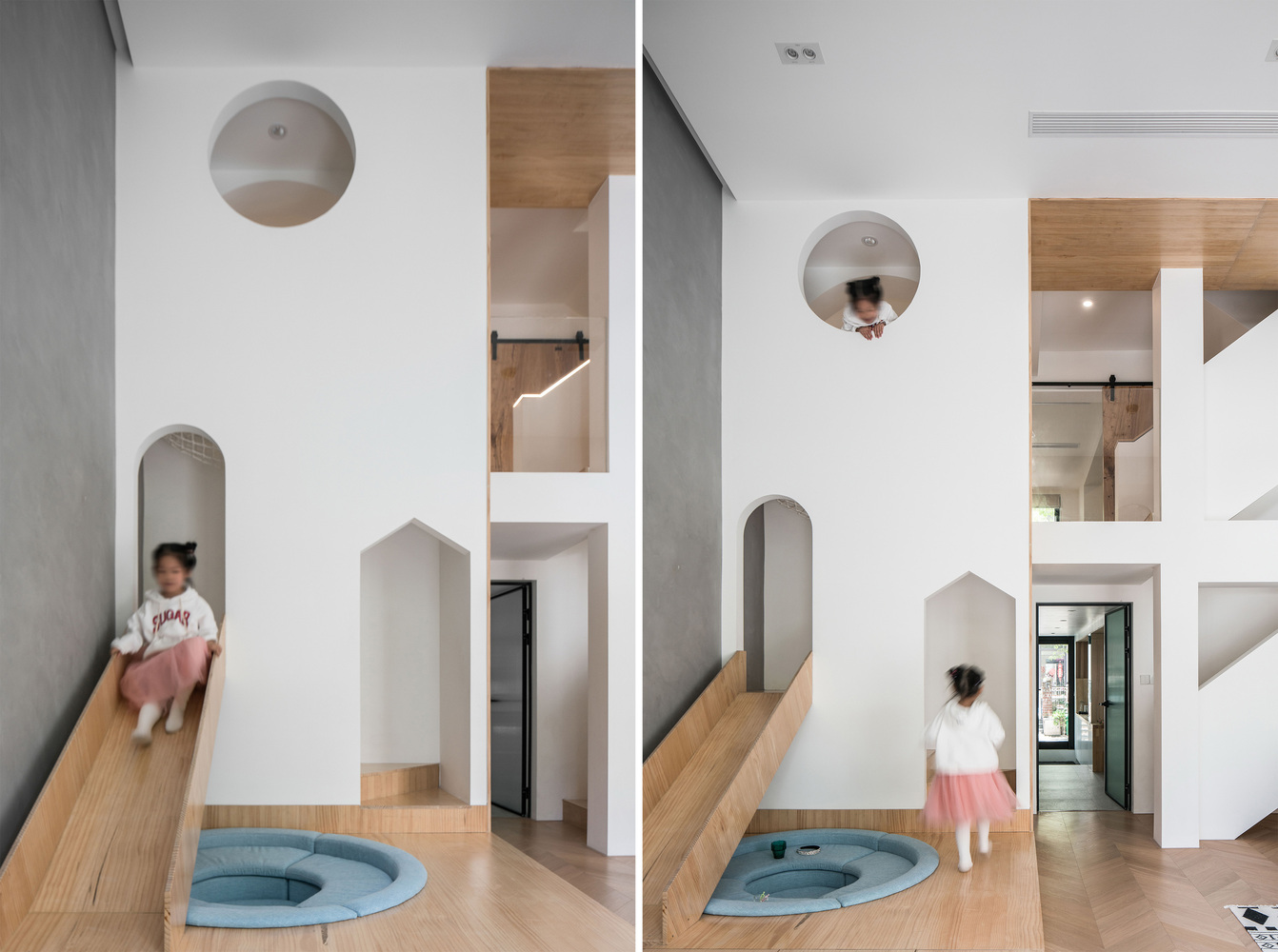 Ngôi nhà 260m² tại Thượng Hải được bố mẹ đầu tư cả khu vui chơi thu nhỏ cho 2 nàng công chúa - Ảnh 9