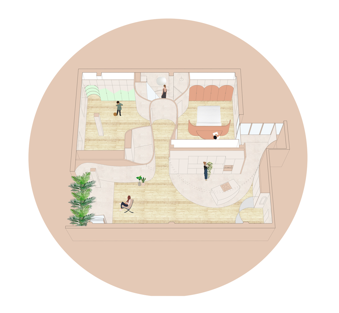 Căn hộ 130m² khéo sử dụng 