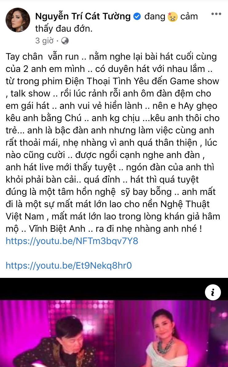 Tăng Thanh Hà tiết lộ tin nhắn cuối cùng của nghệ sĩ Chí Tài khiến nhiều người xót xa - Ảnh 1
