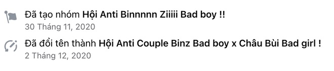 Group anti trước đó lập ra với mục đích tập trung vào Binz nhưng sau đó đã chuyển thành anti cặp đôi.