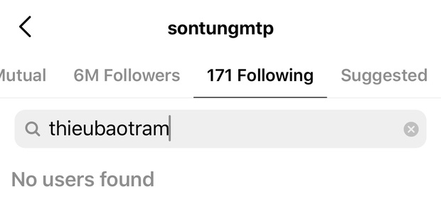 Sáng ngày 24/1, cộng đồng mạng soi ra được Sơn Tùng đã unfollow tài khoản Instagram của Thiều Bảo Trâm.