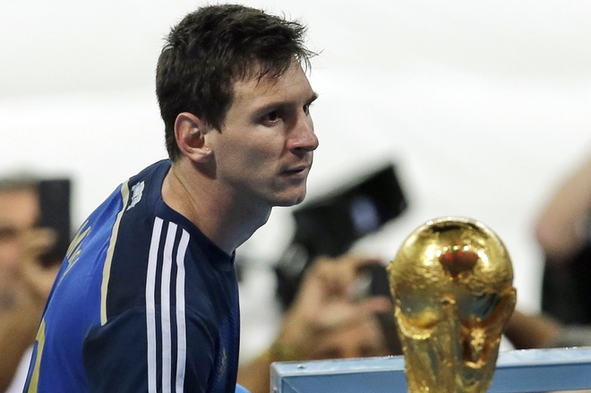 Messi tại trận chung kết World Cup 2014, Argentina thua Đức 0-1 trong trận chung kết